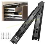 18" Drawer Slides, 6 Pairs, Full Ext Black