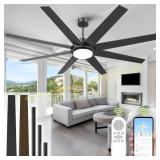 72-Inch Ceiling Fan with Lights, Black