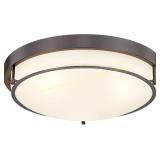 Cargifak 16" Flush Mount Light, 3-LED, OB BK