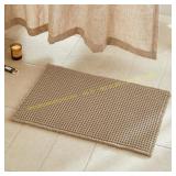 2Ct TYUU Waffle Bath Mat, 30"x20" Khaki, Non Slip