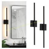 2-Pack 28" Dimmable LED Wall Sconces 3000K