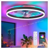 STERREN RGB Ceiling Fan with Light, 20