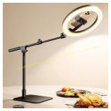 Ring Light with Stand for Desk, 10" Ring Light