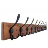 Homagic Wall Mount Coat Rack Burnt Brown