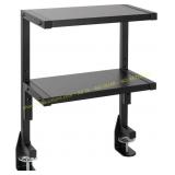 VIVO Clamp-on 13" 2-Tier Desk Shelf, Black
