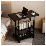 VebaCidi Overbed Table with Two Shelves, 31.5"