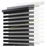 AOSKY Cordless Zebra Blinds 17x72 Black