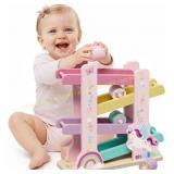 Lehoo Castle Unicorn Wooden Ramp Toys 1-2