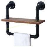 HouseAid Pipe Shelf with Towel Bar 15-3/4"