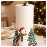 Snowman Paper Towel Holder, Resin Stand