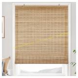 LazBlinds Cordless Bamboo Blinds, 33x48, Brown