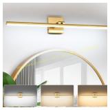 Brass 32" LED Vanity Light, Dimmable