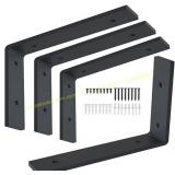 VOOVOO 12" Heavy Duty L Shelf Brackets, 4-Pack