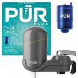 PUR Plus Faucet Mount Filtration System, Grey