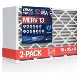 BNX TruFilter 16x25x4 MERV 13 Filter (2-Pack)