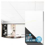 Art3d 10-Pack Drop Ceiling Tile 2x4 White