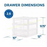 Gracious Living 3-Drawer Desk Organizer white