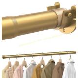 Closet Rods for Hanging Clothes, 17-54in, Gold
