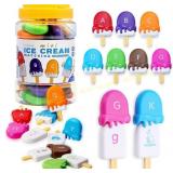 USATDD Alphabet Toys: ABC Popsicles, 52 Pcs