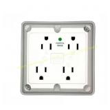 15A 125V Hospital Quadplex Outlet 1254-HW