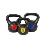 BalanceFrom Kettlebell Set 10/15/20 lb   Black
