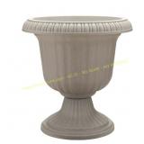 2ct Southern Patio Urn 14-in Brown Resin Planter