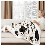 Heated Blanket Throw with Foot Pocket