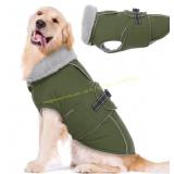 Lelepet Warm Dog Coat L Army Green
