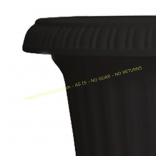 Southern Patio 14" Resin Urn Planter, Black