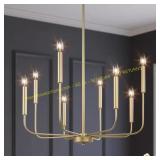 Gold Candlestick Island Chandelier 8-Light