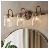 Gunmetal/Brass Vanity Light 3-Light