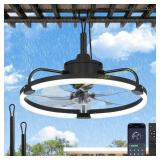LEDIARY 20" Outdoor Ceiling Fan, IP65