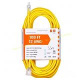 100 ft Heavy Duty Extension Cord, 12AWG