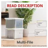 IRIS Plastic File Box Legal/Letter 2 Pack