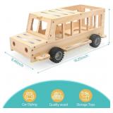 School Bus Tonies Box Organizer Shelf