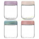 NETANY 4-pack 16oz Glass Jars with Lids