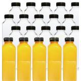 20pcs 16oz Plastic Juice Bottles with Lids