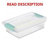 Sterilite 0.7 cu ft Clip Storage Box, Stackable