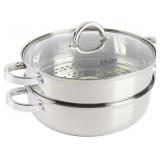 Oster 11-In Stainless Steel Pan with Steamer