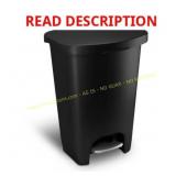 Glad 13 Gallon Step-On Trash Can, Black