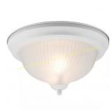 11.25 in. 2-Light White Flush Mount Fixture