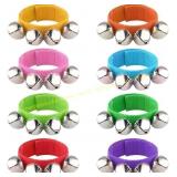 PLULON 8 Pcs Jingle Bells Wrist Bands