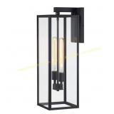 25 in. H 2-Light Matte Black Sconce