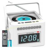 Greadio CD Player Alarm Clock Boombox