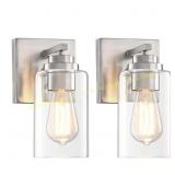 9.1 in. 2-Piece Brushed Nickel Sconce Set
