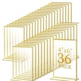 Hoteam 36 Pack Gold Acrylic Sign Holder (4x6)