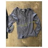 2ct Sunkisses Long Sleeve Tops Blue and Black Sz M