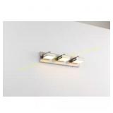 19.69 in. 3-Light Nickel Dimmable Vanity Light