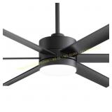 Gladys 60" Indoor Black/Gold Fan with LED