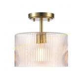 Suzie 1-Light 10 in. Matte Brass Ceiling Light